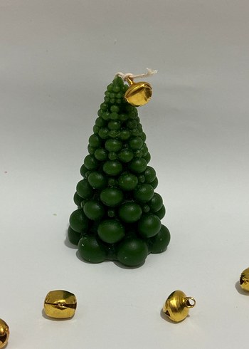 Renkli Yeşil Noel Ağacı Mum - Görsel 5