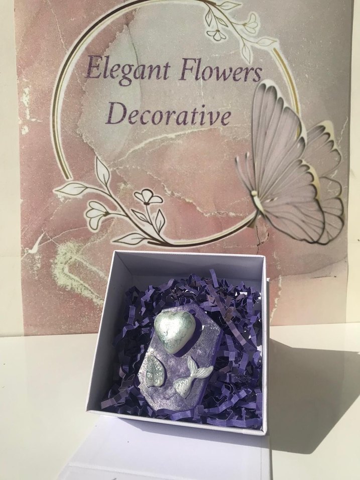 Çiçek Desenli Dekoratif Sabun - Görsel 2