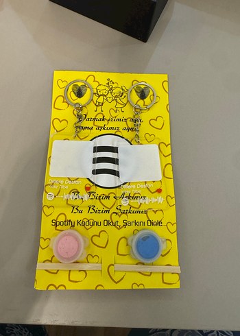 Sarı Butonlu Spotify Temalı Anahtarlık Seti - Görsel 3