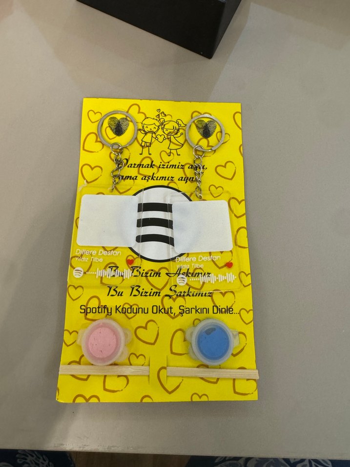 Sarı Butonlu Spotify Temalı Anahtarlık Seti - Görsel 3