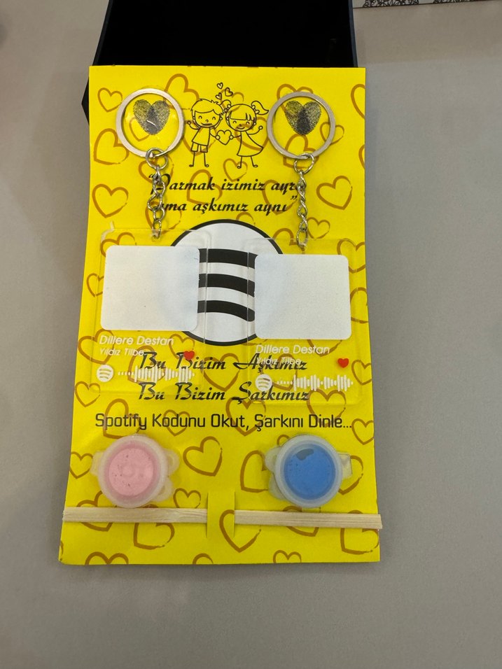 Sarı Butonlu Spotify Temalı Anahtarlık Seti - Görsel 2