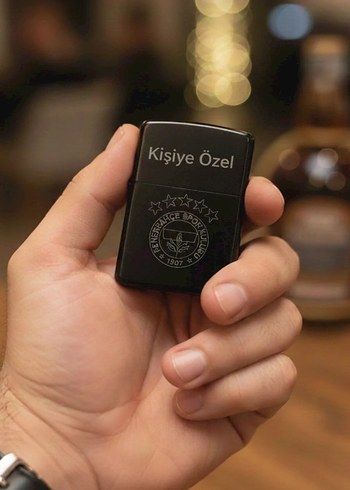 Kişiye Özel Siyah logolu çakmak - Görsel 2