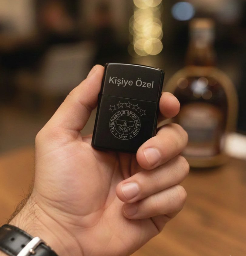Kişiye Özel Siyah logolu çakmak - Görsel 2