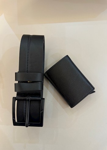 Gri Metal Erkek Cüzdan Kemer Seti - Görsel 3