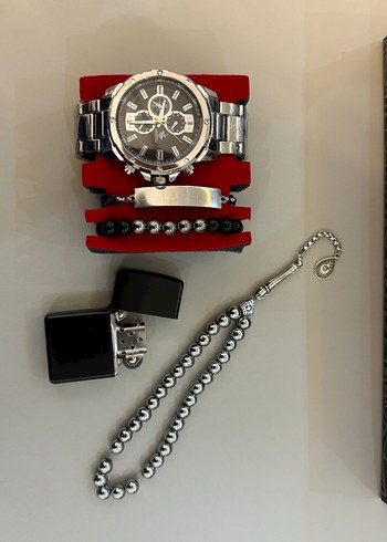 Gri Metal Erkek Cüzdan Kemer Seti - Görsel 4