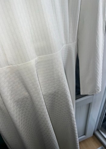 Uzun Kollu Beyaz Modern Klasik Elbise 44 beden - Görsel 4