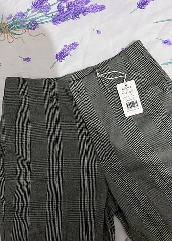 KADIN HAKİ RENK EKOSE PANTOLON - Görsel 3