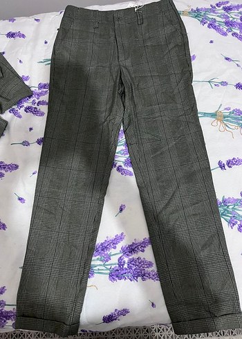 KADIN HAKİ RENK EKOSE PANTOLON - Görsel 2