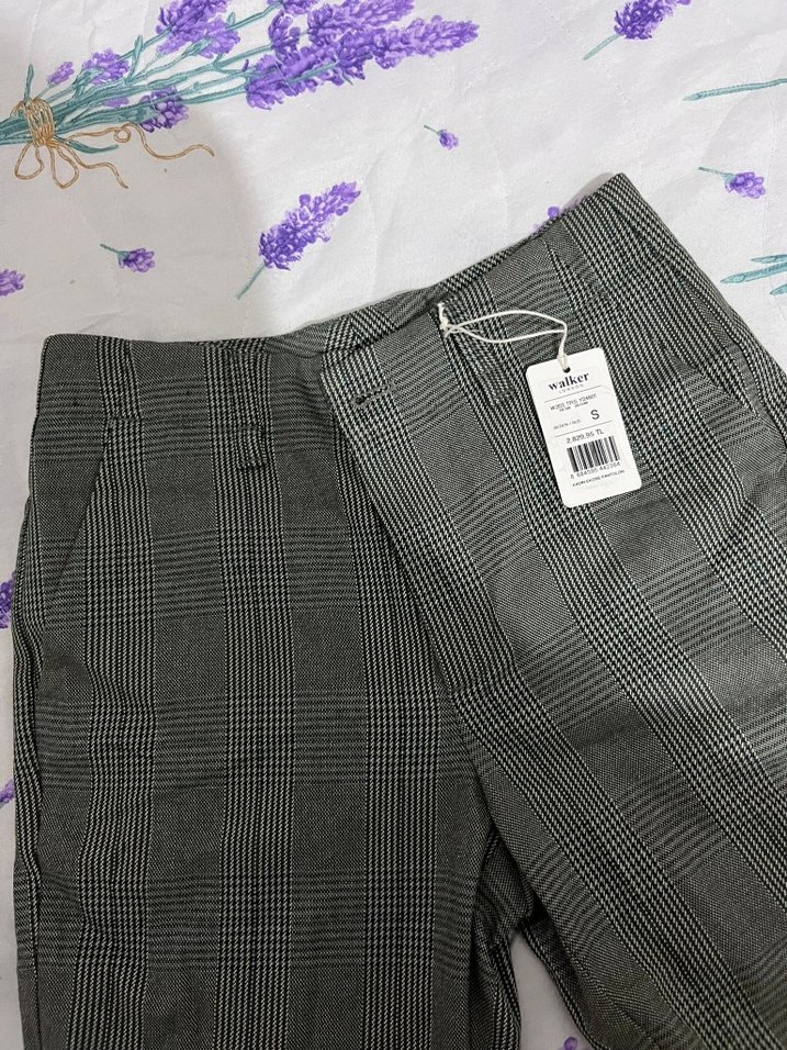 KADIN HAKİ RENK EKOSE PANTOLON - Görsel 3