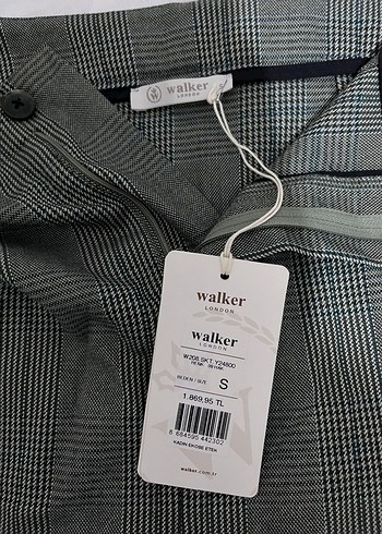 Haki midi  Kadın Ekose Kalem Etek - Görsel 2