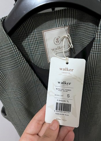 Haki Ekose Kadın Yelek - Görsel 2