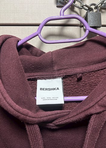 Bordo Kapüşonlu Fermuarlı Sweatshirt - Görsel 3