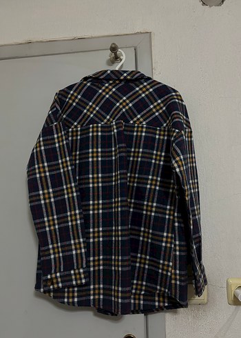 Kadın Çok Renkli Kareli Düğmeli Gömlek - Görsel 3