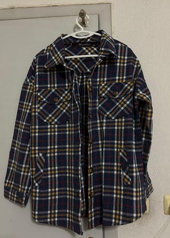 Kadın Çok Renkli Kareli Düğmeli Gömlek - Görsel 2