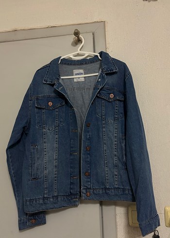 Düğmeli Lacivert Kadın Denim Ceket - Görsel 2