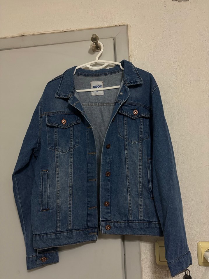 Düğmeli Lacivert Kadın Denim Ceket - Görsel 2