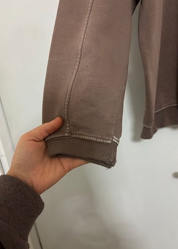 Kadın Kahverengi Baskılı Oversize Sweatshirt - Görsel 3