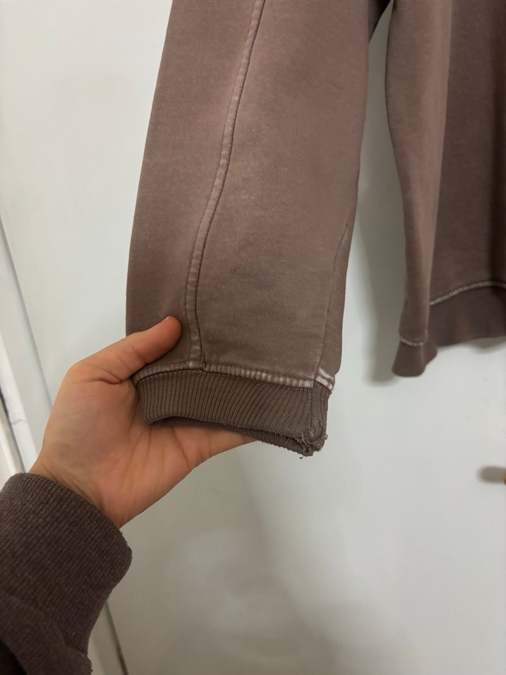 Kadın Kahverengi Baskılı Oversize Sweatshirt - Görsel 3