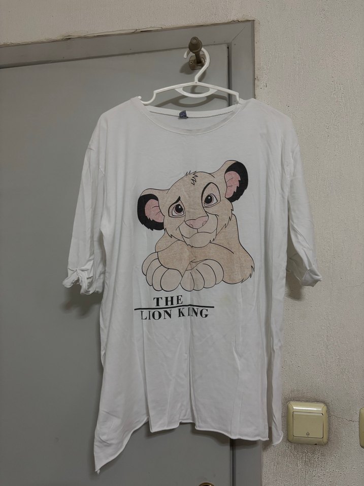 Beyaz Baskılı Kısa Kollu Hamile Tişörtü - Görsel 2