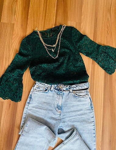 Zara dantel bluz