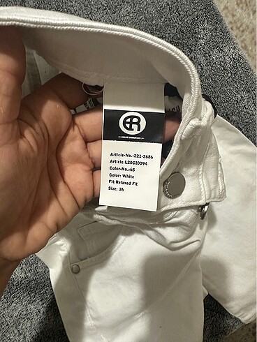 26 Beden beyaz Renk Unisex pantolon