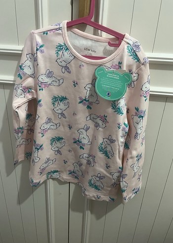 Kız Çocuk Pembe Baskılı Pijama Takımı - Görsel 3