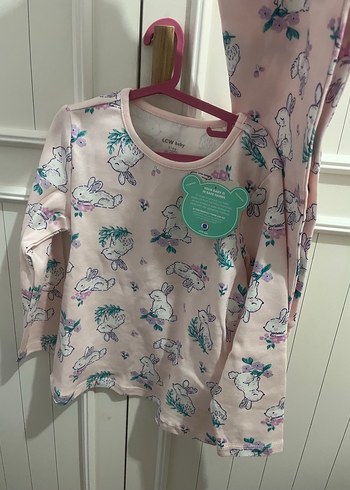 Kız Çocuk Pembe Baskılı Pijama Takımı - Görsel 2