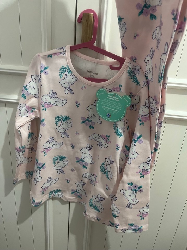 Kız Çocuk Pembe Baskılı Pijama Takımı - Görsel 2