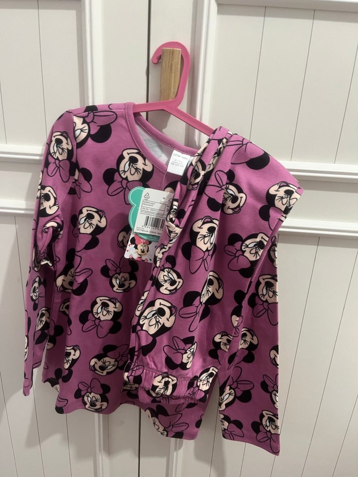 Rahat Kesim Pembe Minnie Baskılı Sweatshirt - Görsel 2