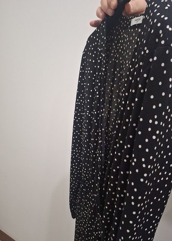 Mango Puantiye Desenli Siyah V Yaka Hamile Elbisesi - Görsel 4