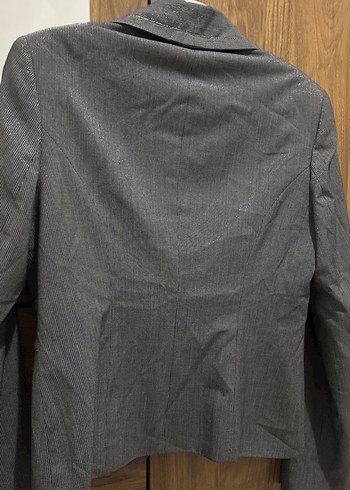 Gri Kadın Midi Blazer Ceket - Görsel 2