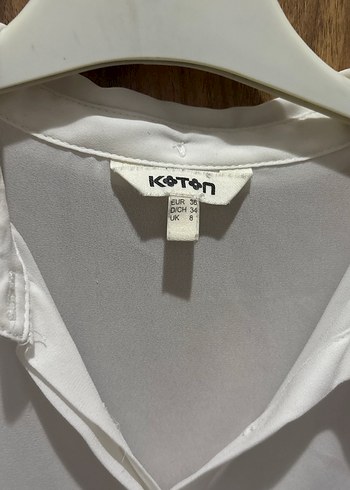 Beyaz Düğmeli Kısa Kollu Gömlek - Görsel 3