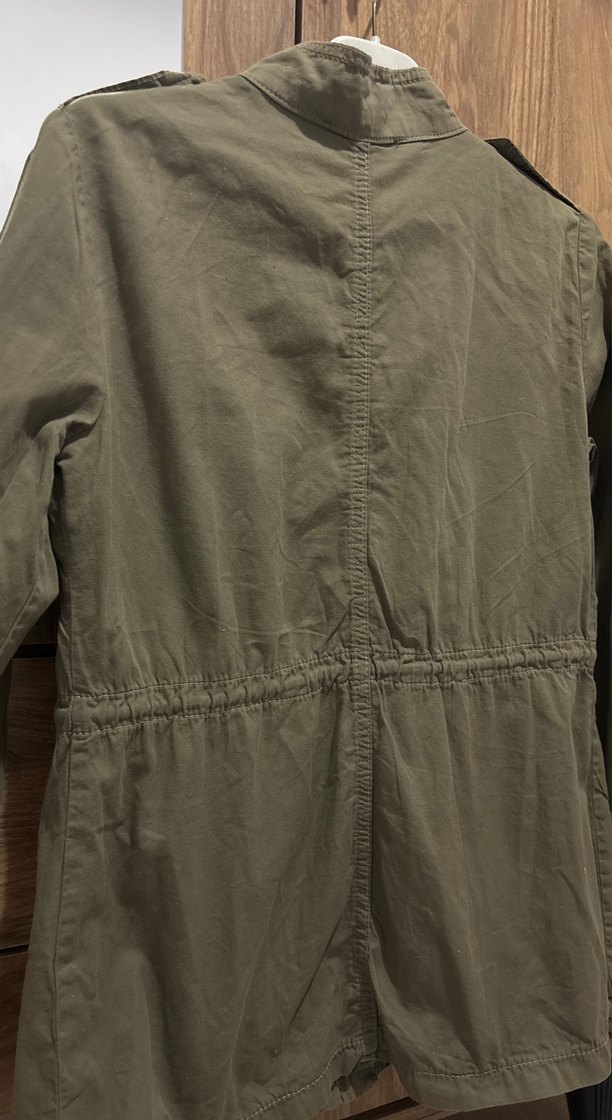 Nakışlı Düğmeli Kadın Haki Ceket - Görsel 3