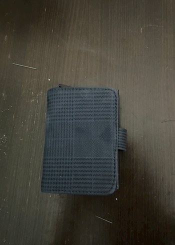 Tokalı Ekoseli Gri Deri Kadın Cüzdanı - Görsel 2