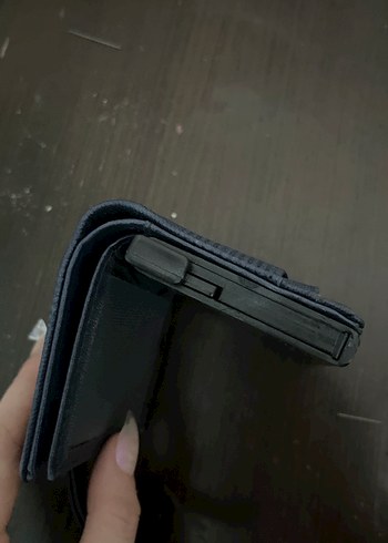 Tokalı Ekoseli Gri Deri Kadın Cüzdanı - Görsel 5