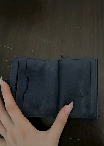 Tokalı Ekoseli Gri Deri Kadın Cüzdanı - Görsel 3