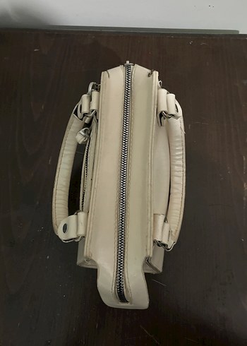 Beyaz Deri Kadın Çanta - Görsel 3