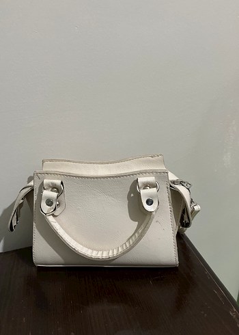 Beyaz Deri Kadın Çanta - Görsel 2