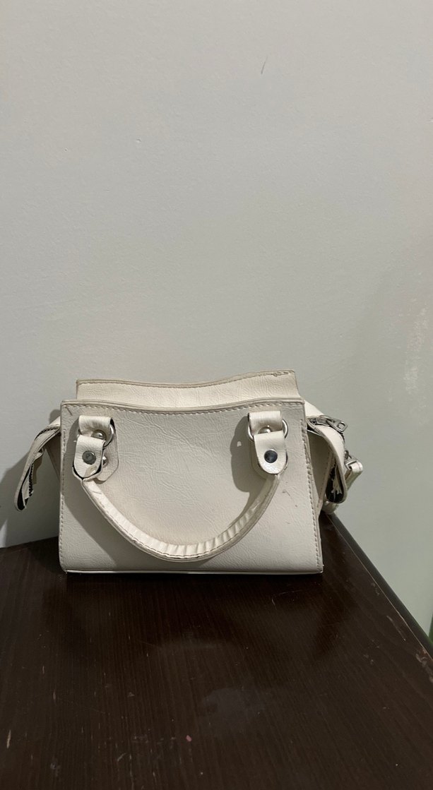 Beyaz Deri Kadın Çanta - Görsel 2