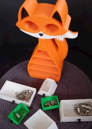 Turuncu Tilki Tasarımlı Takı Kutusu - Görsel 5