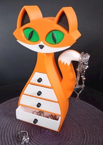 Turuncu Tilki Tasarımlı Takı Kutusu - Görsel 2
