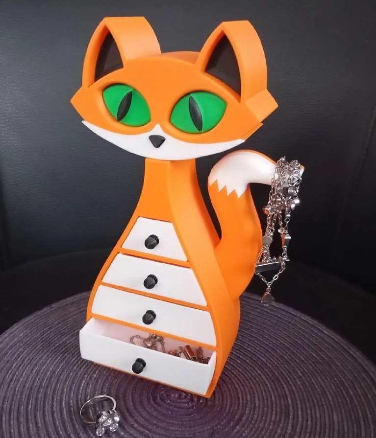 Turuncu Tilki Tasarımlı Takı Kutusu - Görsel 2