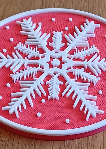 Kar Tanesi Desenli | Standlı 3D Baskı - Görsel 3