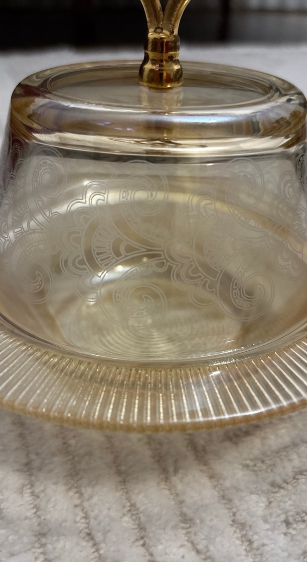 Altın Renkli İşlemeli şekerlik lokumluk - Görsel 2