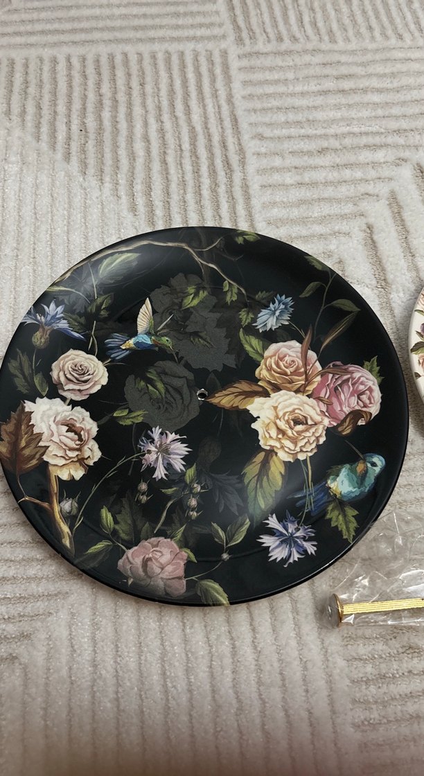 Bohem Çiçek Desenli Oval sunumluk - Görsel 2