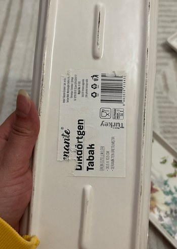 Pastel Renkli Çiçek Desenli Dikdörtgen Tabaklar - Görsel 6