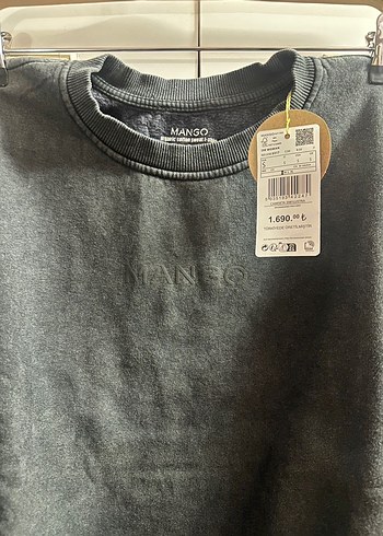 Kadın Gri Oversize Sweatshirt - Görsel 4