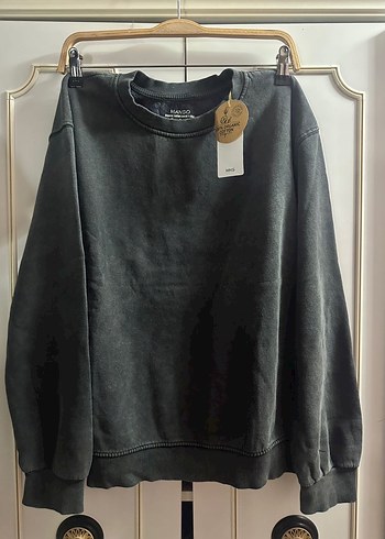 Kadın Gri Oversize Sweatshirt - Görsel 2