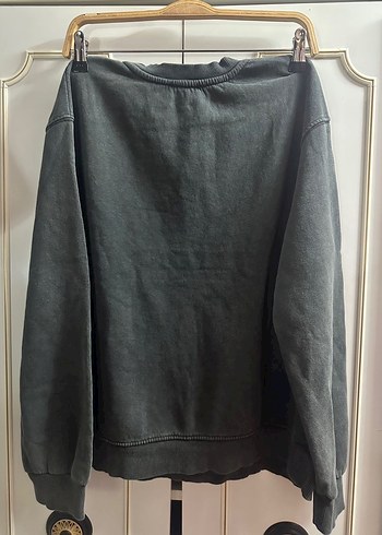 Kadın Gri Oversize Sweatshirt - Görsel 3
