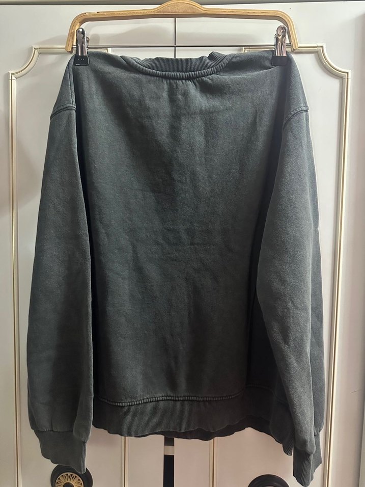 Kadın Gri Oversize Sweatshirt - Görsel 3